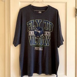 Seattle Seahawks Football Fly To Victory Blue T -Shirt Size 3XL
